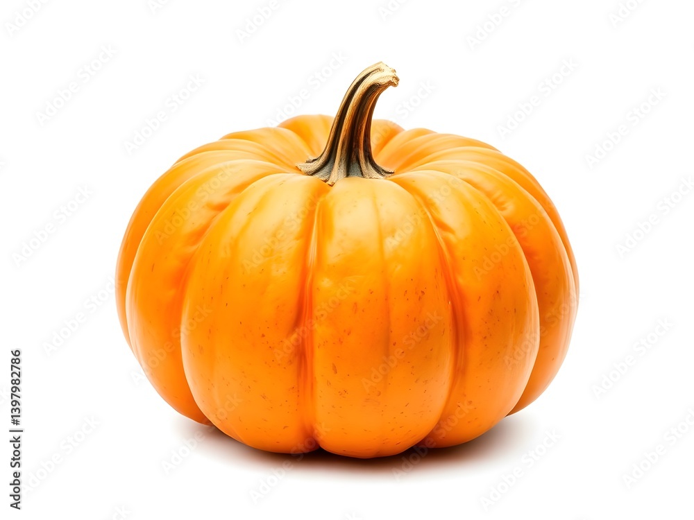 Fresh Pumpkin Isolated on White Background – High-Resolution Autumn Vegetable Image Fresh Pumpkin Isolated on White Background – High-Resolution Autumn Vegetable Image