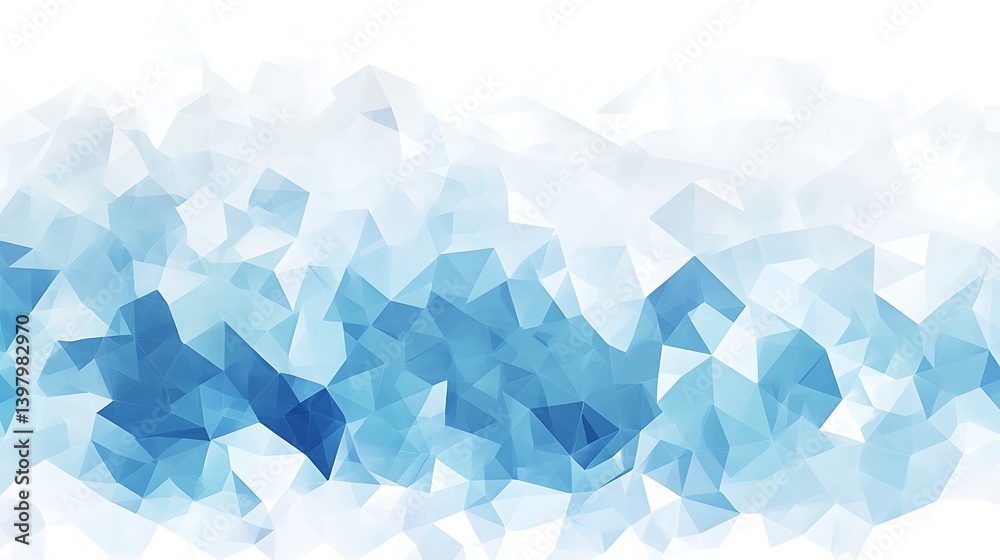 Obraz premium Abstract Cool Blue Polygon Background with Tech Feel