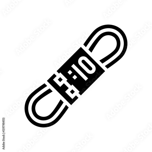 rope rock climbing glyph icon vector illustration