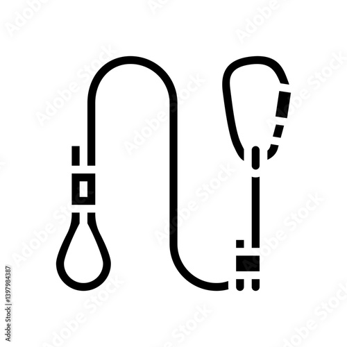 anchor system gear rock climbing glyph icon vector illustration