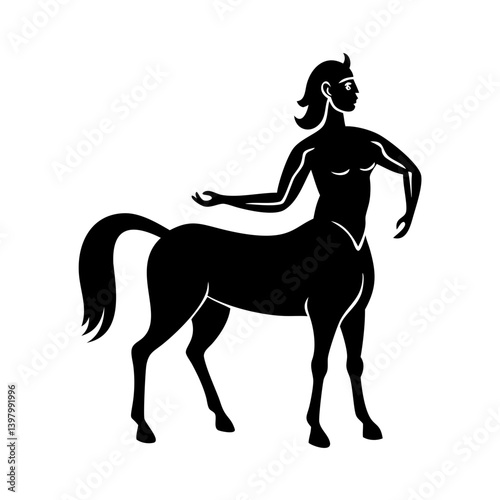 centaur icon, centaur silhouette vector illustration-simple silhouette illustration of centaur, perfect for centaur logos and icons