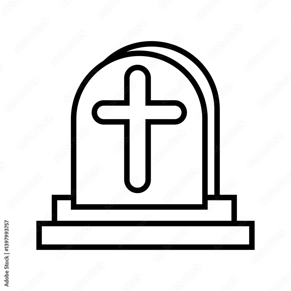 Obraz premium grave icon on white background