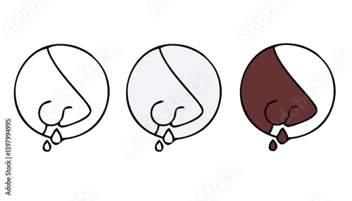 Allergy and symptoms line black icons set. Dermatological, infectious disease. Food intolerance, poisoning. Flu, influenza