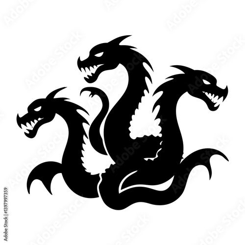 hydra icon, hydra silhouette vector illustration-simple silhouette illustration of hydra, perfect for hydra logos and icons