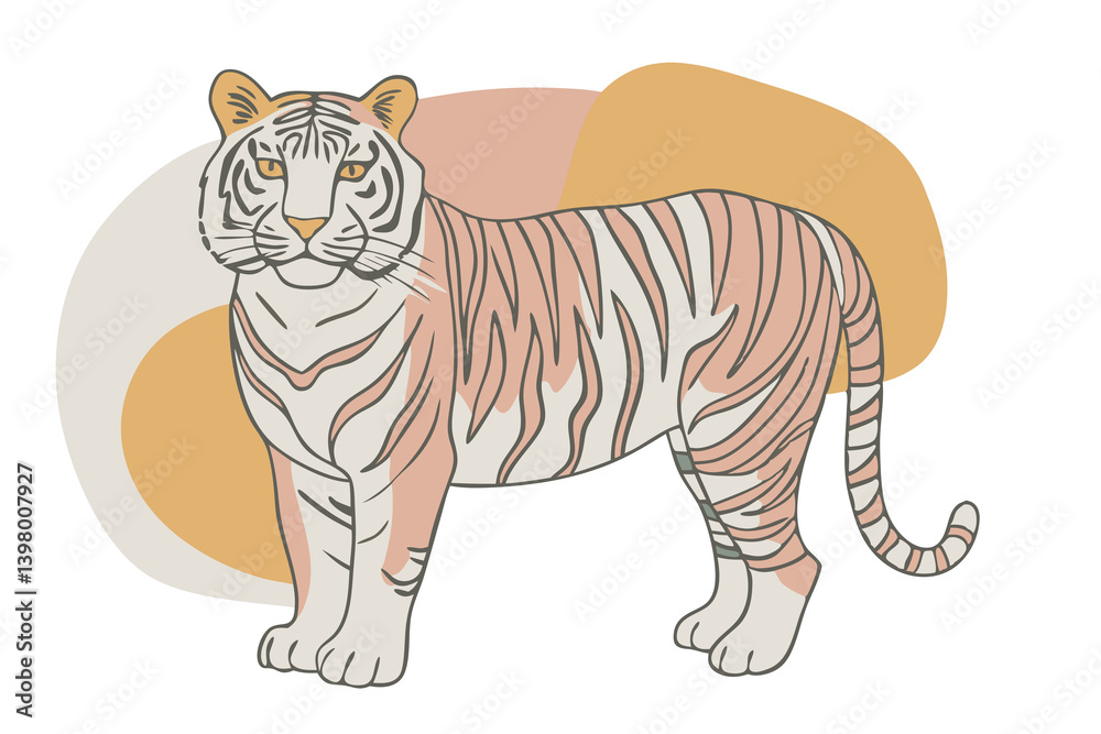 Obraz premium tiger vector illustration