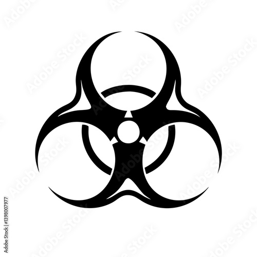 biohazard symbol icon, biohazard symbol silhouette vector illustration-simple silhouette illustration of biohazard symbol, perfect for biohazard symbol logos and icons