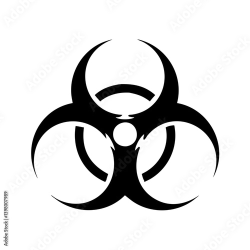 biohazard symbol icon, biohazard symbol silhouette vector illustration-simple silhouette illustration of biohazard symbol, perfect for biohazard symbol logos and icons