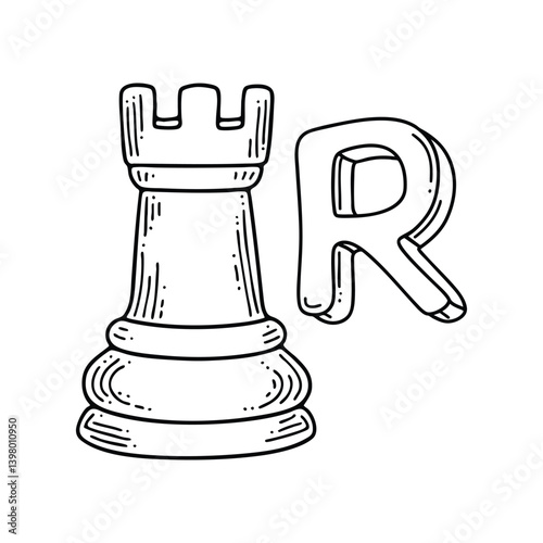 An Illustration of letter R stand for Rook