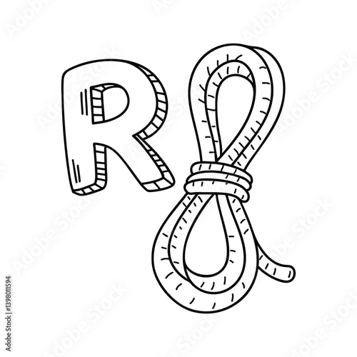 An Illustration of letter R stand for Rope