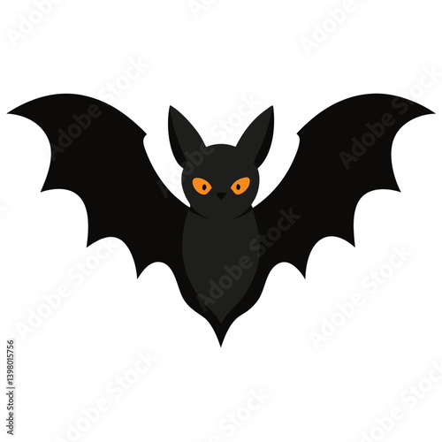 bat and bats vector on white background.