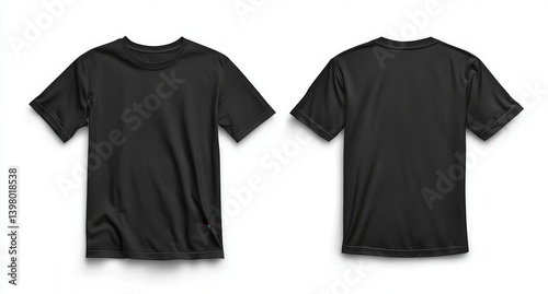Blank black t-shirt mockup (2)