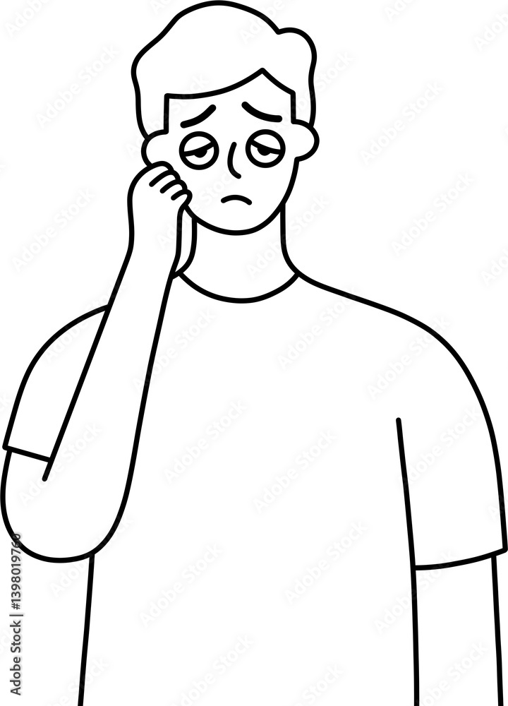 눈병 남 흑백 눈병 남 흑백
