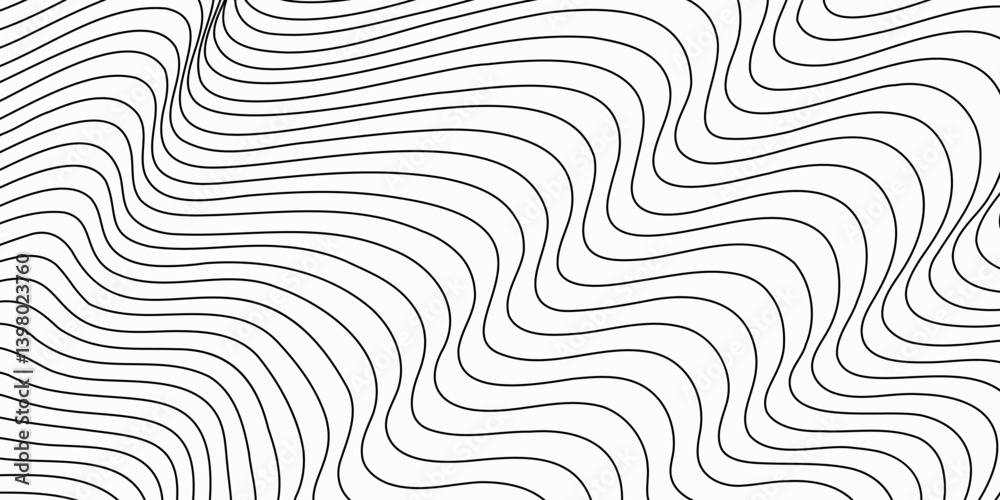 Naklejka premium Abstract mesh line background. Simple black and white motion line art backdrop design. Dynamic background with lines