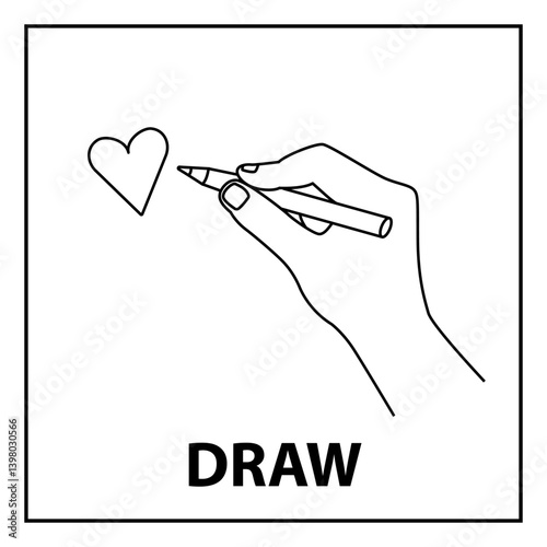 A diagram-card to help an autistic child navigate the work process. Draw