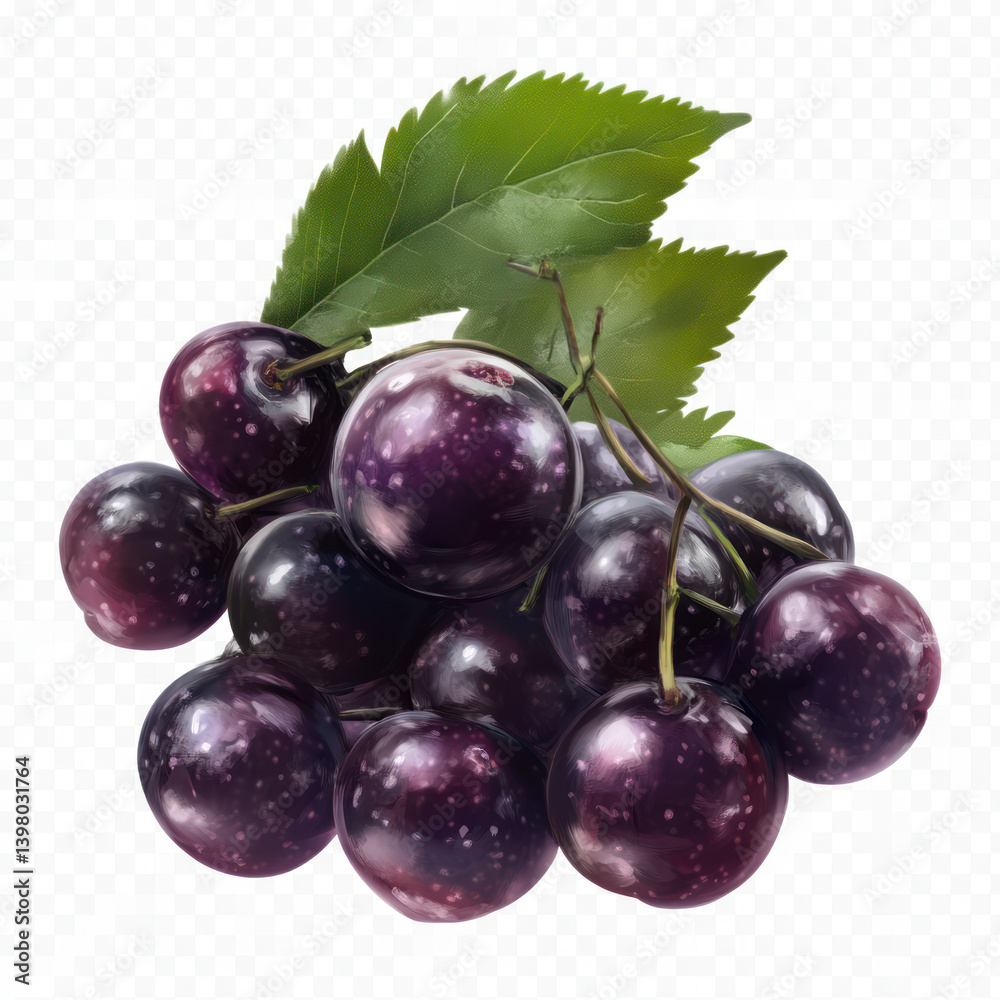 Fototapeta premium red grapes isolated on white background