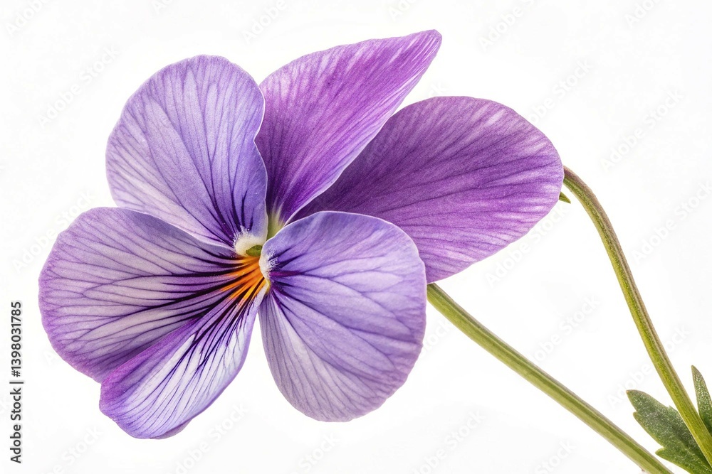 Fototapeta premium Violet beautiful brassica flower isolated on a white background