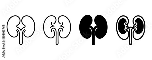 
Kidneys Icon set. Medical or Healthcare  symbol vector illustration  on white background
