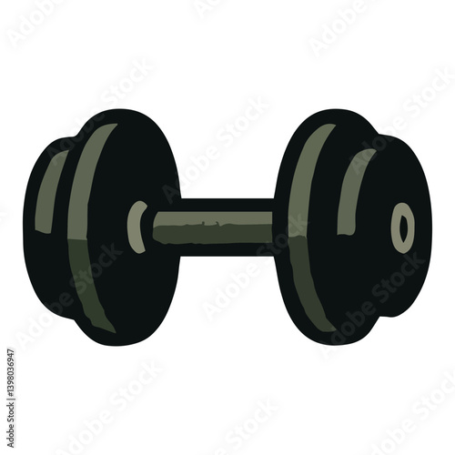Dumbbell icon symbolizes strength training, workout routine, and fitness discipline — perfect for visuals on gym gear, muscle building, active lifestyle, and exercise motivation