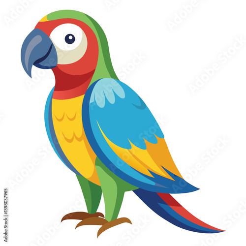 Parrot isolated on white background