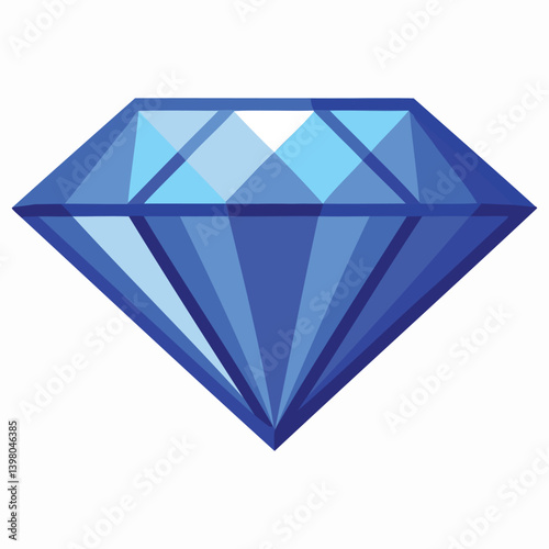 Shiny Blue Diamond Illustration