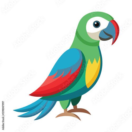 Parrot isolated on white background