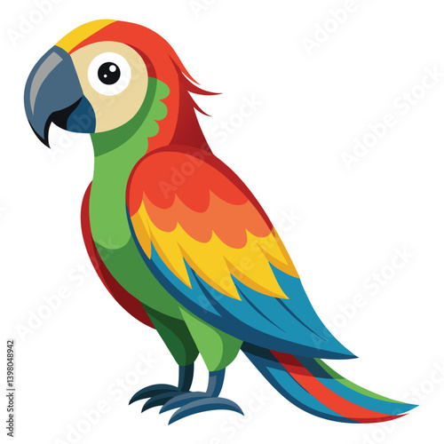 Parrot isolated on white background