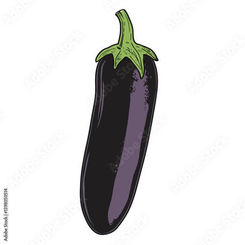 eggplant isolated on white