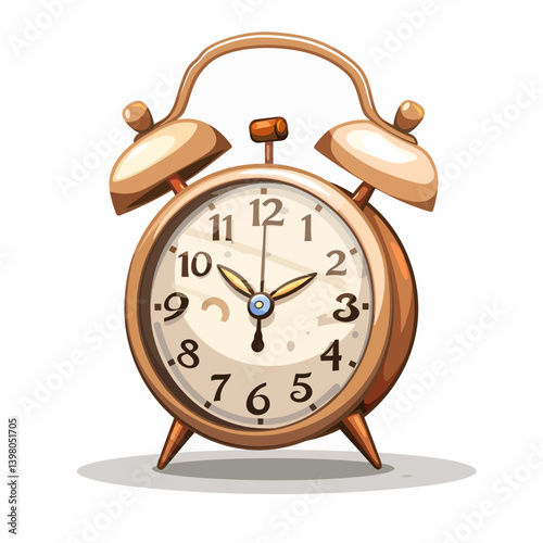 old alarm clock isolated 