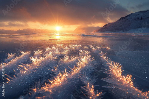 A  hyperrealistic  highly    view  of  glimmering