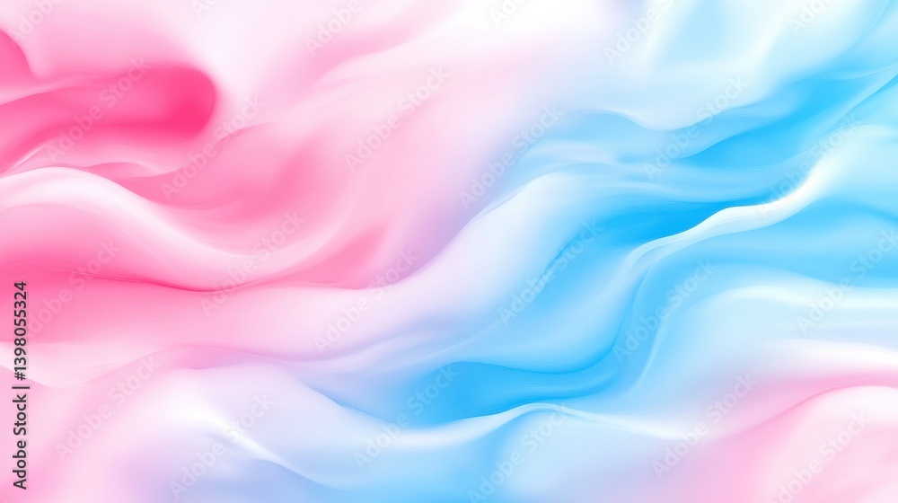 Soft, flowing waves of pastel pink and blue create a dreamy, serene background, evoking feelings of calm and tranquility. Soft, flowing waves of pastel pink and blue create a dreamy, serene background, evoking feelings of calm and tranquility.