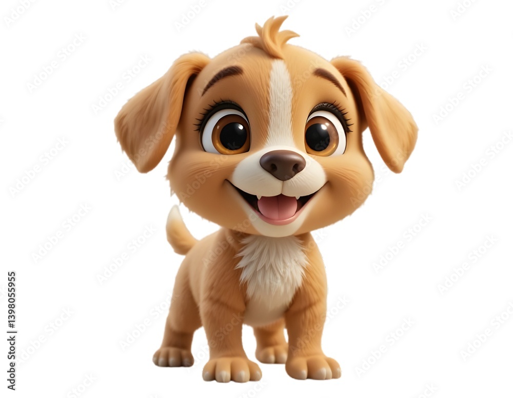 Fototapeta premium A cheerful puppy's smiling face