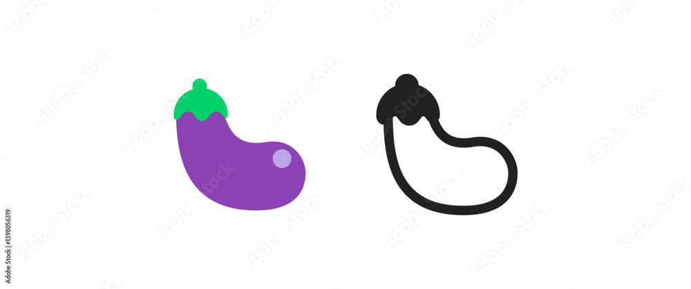 Fototapeta premium Eggplant Emoji 