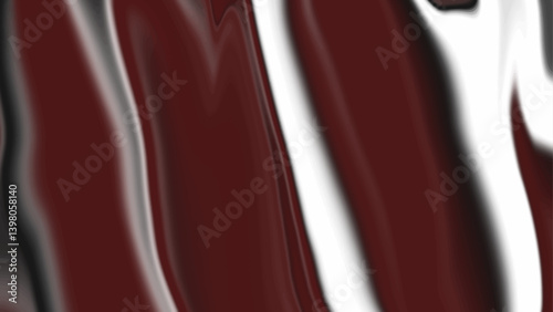 Abstract red and white liquid background. Luxurious velvet silk draped in shadows.