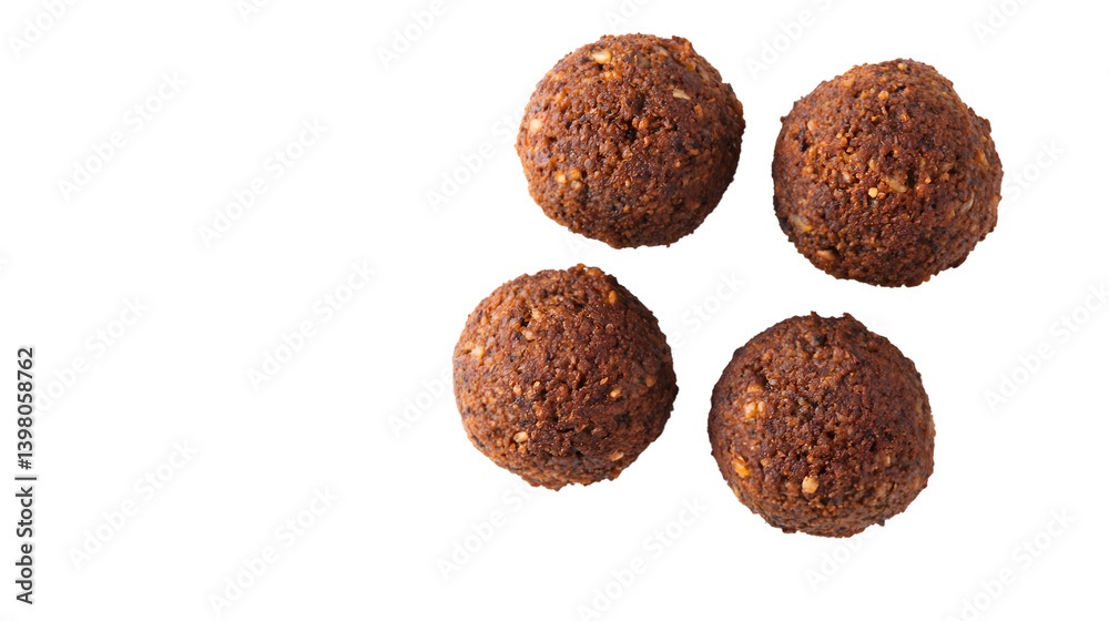 Delicious Falafel Ball on White Background - High-Quality Image for Culinary Concepts Delicious Falafel Ball on White Background - High-Quality Image for Culinary Concepts