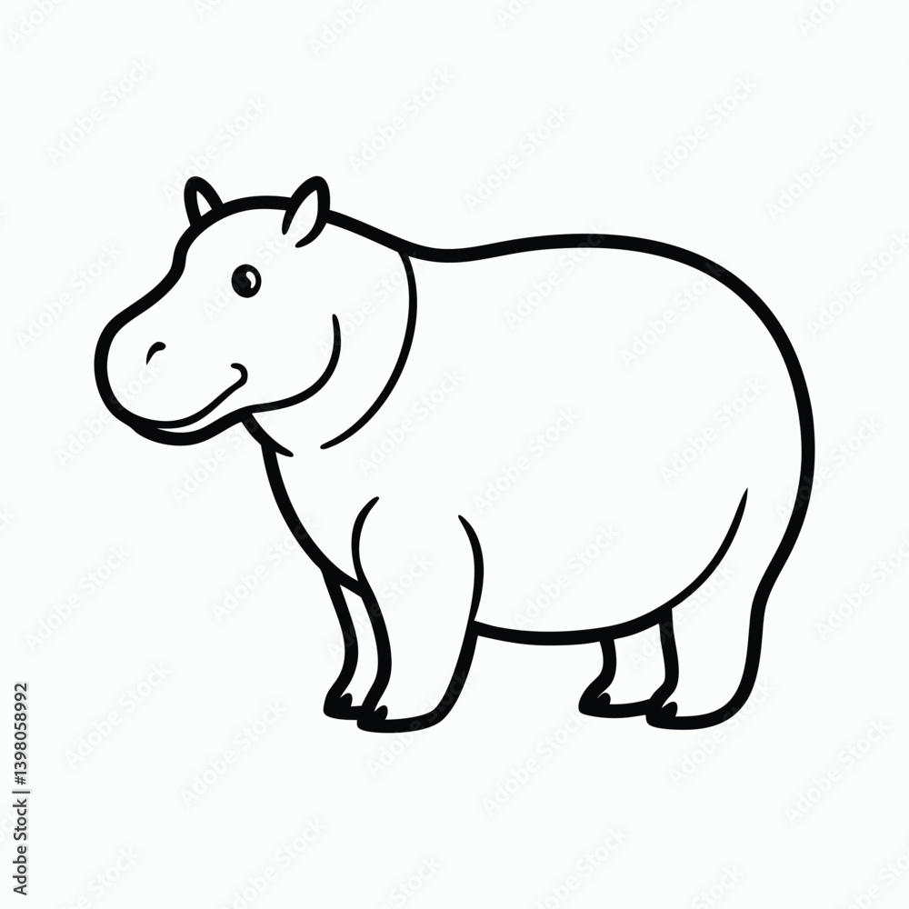 vector illustration of cartoon rhino vector illustration of cartoon rhino
