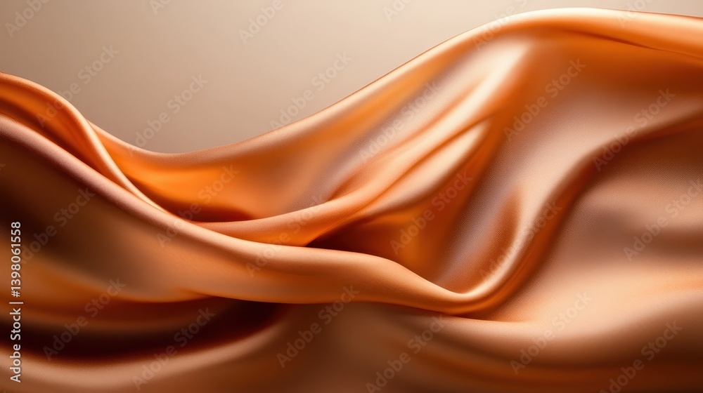 A captivating view of lustrous orange silk fabric flowing effortlessly, highlighting its smooth texture and vibrant color that brings an artistic touch to any composition. A captivating view of lustrous orange silk fabric flowing effortlessly, highlighting its smooth texture and vibrant color that brings an artistic touch to any composition.