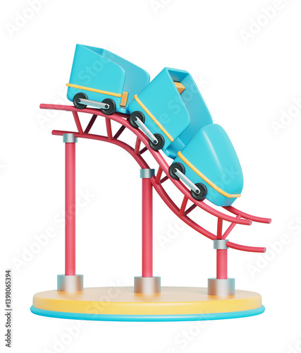 놀이 공원 롤러코스터 아이콘 Amusement Park Roller Coaster Icon