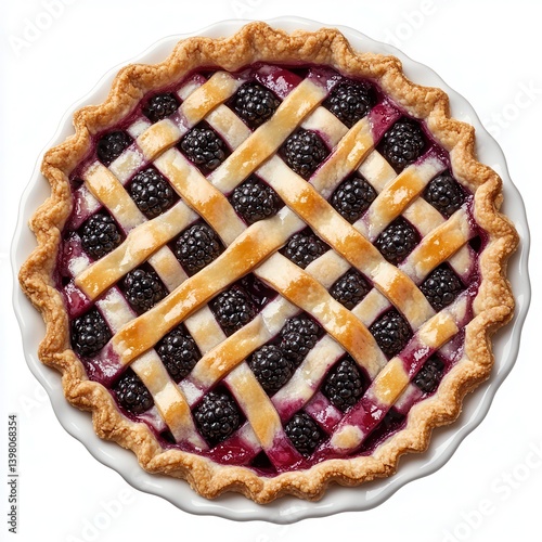 Delicious blackberry pie with a lattice top (2)