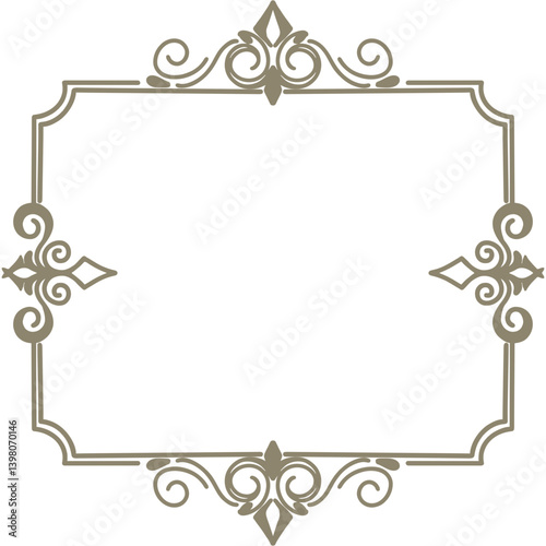 Vintage frame design ,perfect for bookcover nametag
