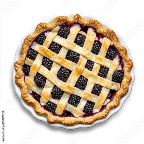 Delicious blackberry pie with a lattice top (4)