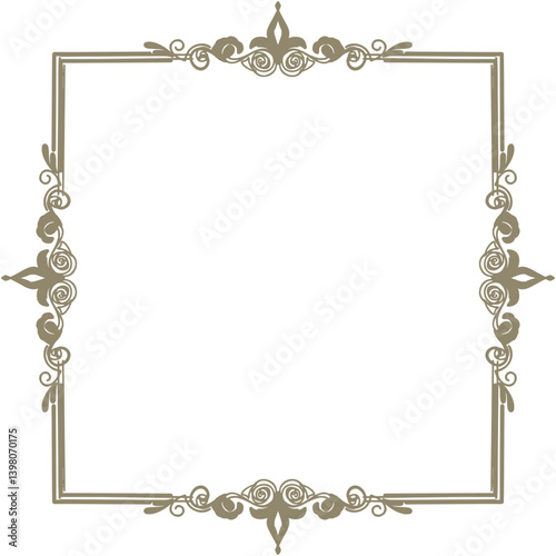 Vintage frame design ,perfect for bookcover nametag