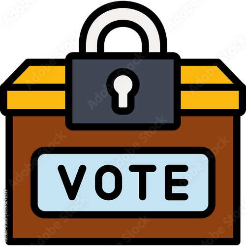 secured ballot box icon