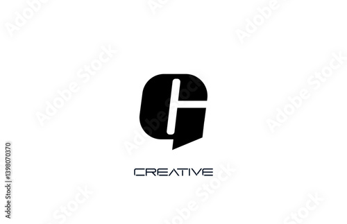initial abstract logo G, G logo, creative G logo, creative logo G, vector