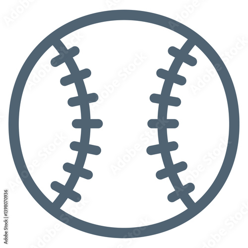 Baseball ball icon. line and glyph 