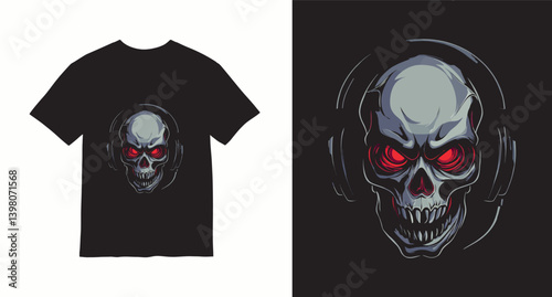 Graffiti skull graphic vector t-shirt design