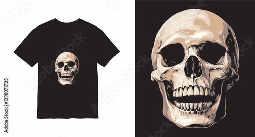 Graffiti skull graphic vector t-shirt design