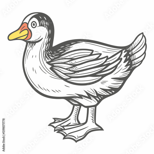 Common Gallinule Moorhen Vector Illustration