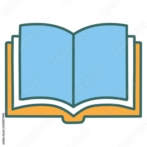 open book isolated on white. Open book vector icon