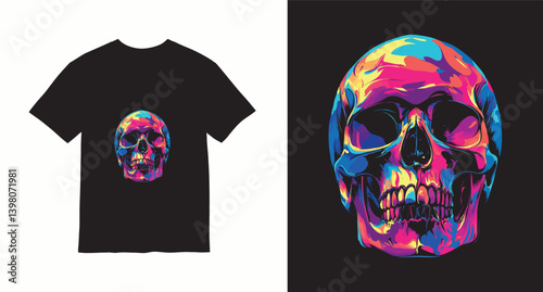 Graffiti skull graphic vector t-shirt design