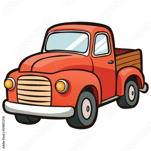Classic Farm Truck Illustration

